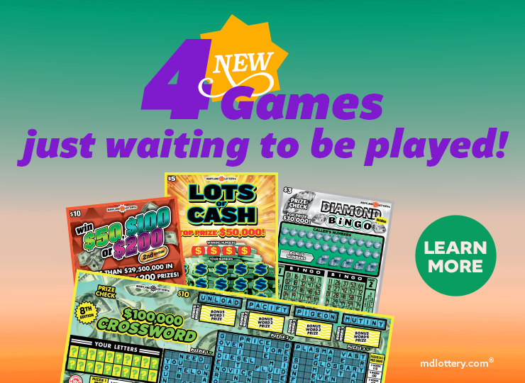 4 new scratch-off games just waiting to be played!