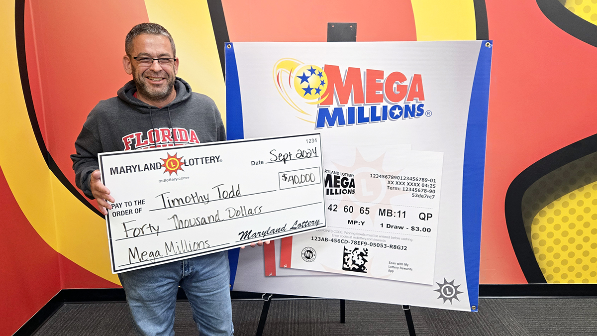 Huntingtown Man Quadruples Mega Millions Win to $40,000