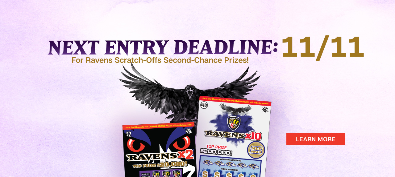 Next Ravens Entry Deadline is 11/11