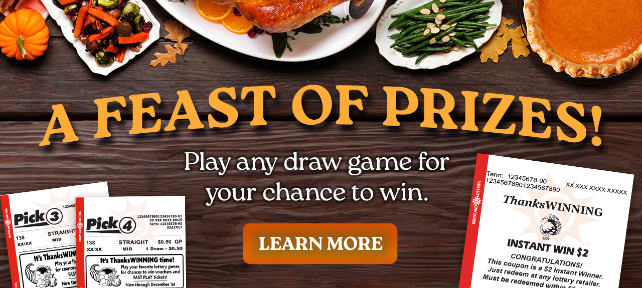 Play any draw game for your chance to win, now through 12/1.