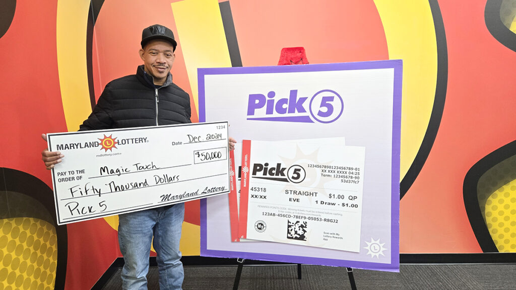 Prince George County man plays his birthday digits and wins Pick 5 $50,000 top prize.