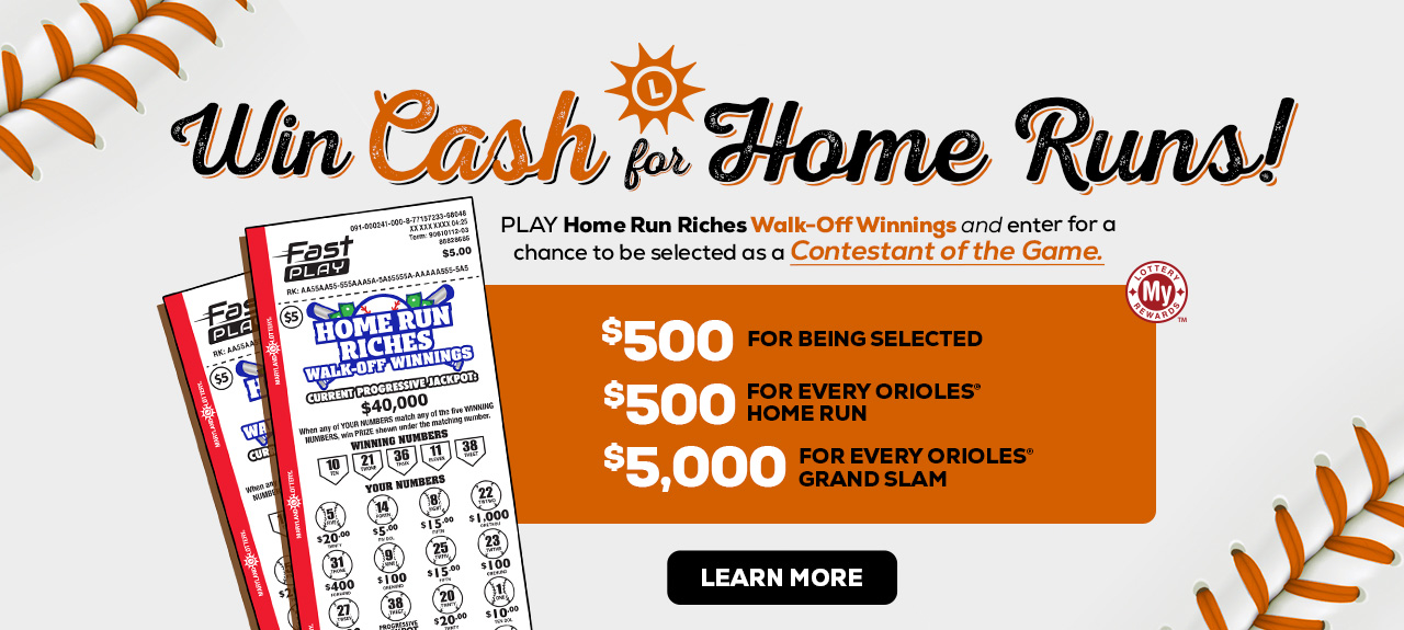 Play Home Run Rickes Walk Off Winnings for a chance to be selected as Contestant of the game! learn more